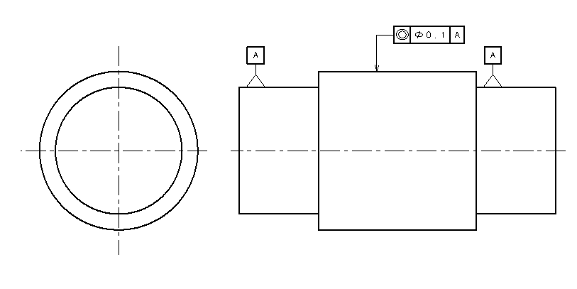 同軸度の図面